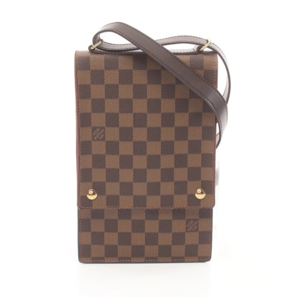 ❌SOLD ❌LOUIS VUITTON
PORTOBELLO DAMIER EBENE SHOULDER BAG PVC LEATHER BROWN